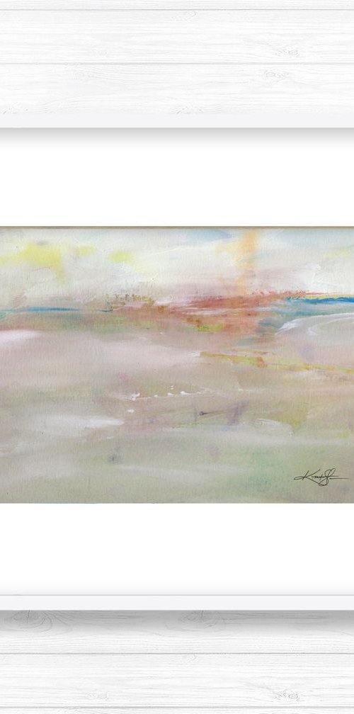 Serene Dream 2019 - 5 - Mixed Media Abstract Landscape / Seascape Painting in mat by Kathy Morton Stanion by Kathy Morton Stanion