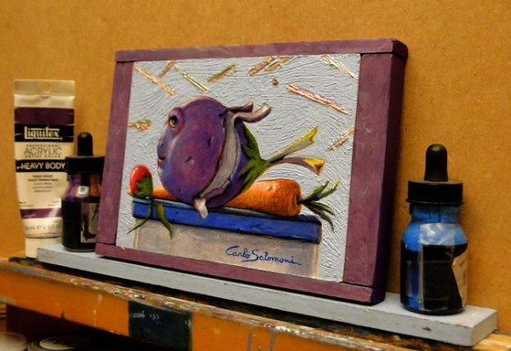 THE EGGPLANT FISH - (framed)