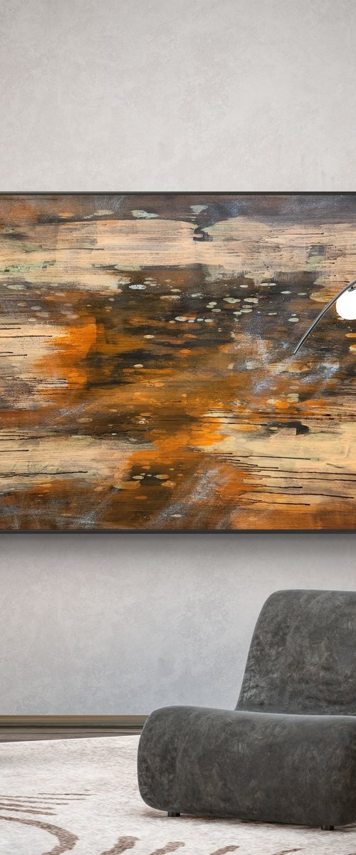 LINE - Contemporary Abstract Painting by Orvvet