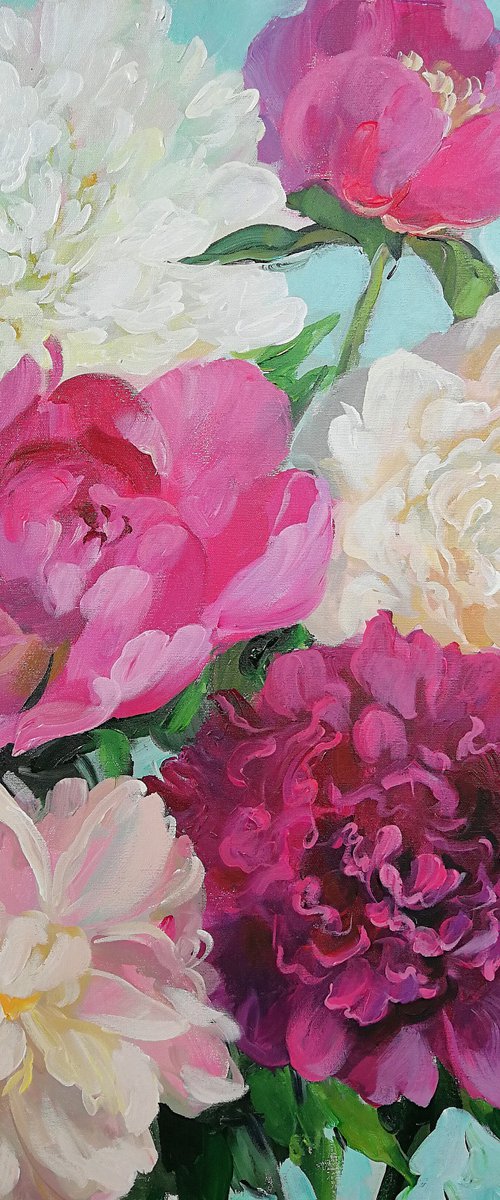 “Summer Flowers. Peonies” by Anna Silabrama