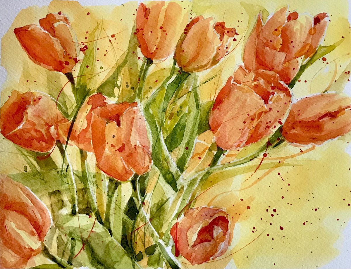 Fun fun Tulips by Alexandra Krasuska