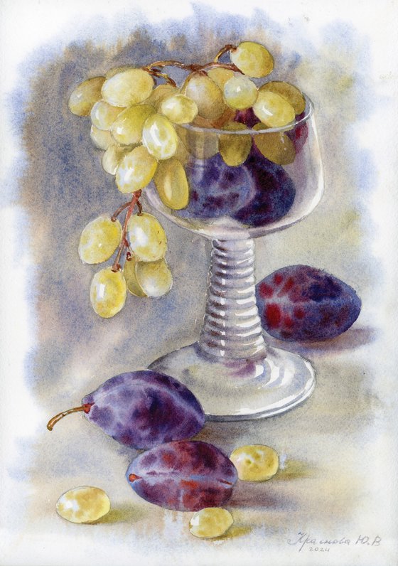 Plums and grapes