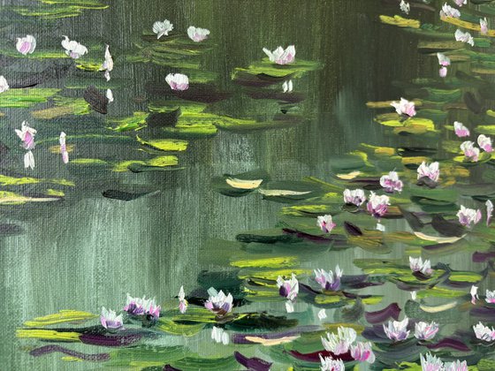 Water Lilies Pond Painting