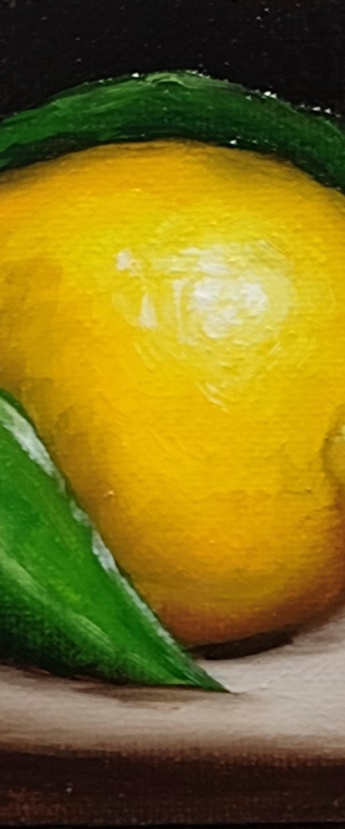 Little lemon still life by Jane Palmer Art