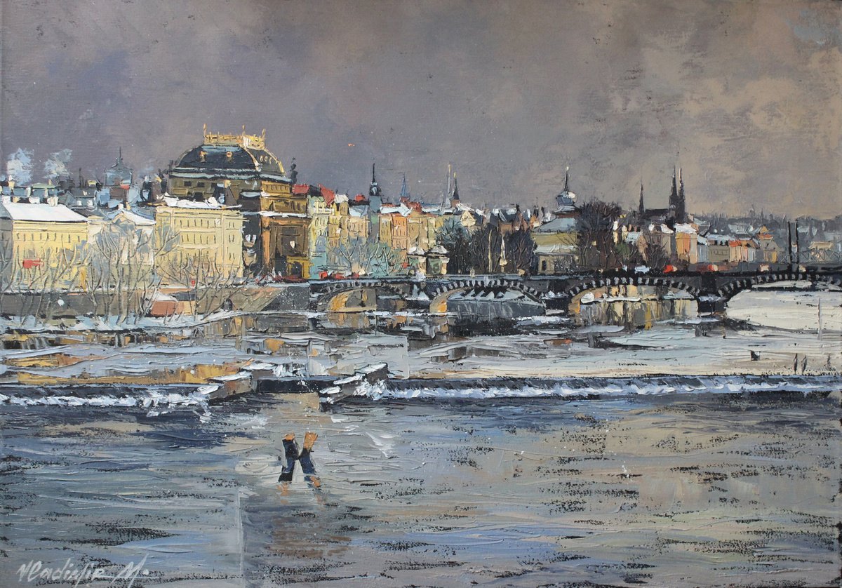 Winter Prague by Volodymyr Melnychuk
