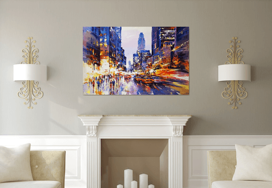 Evening  lights (New York)