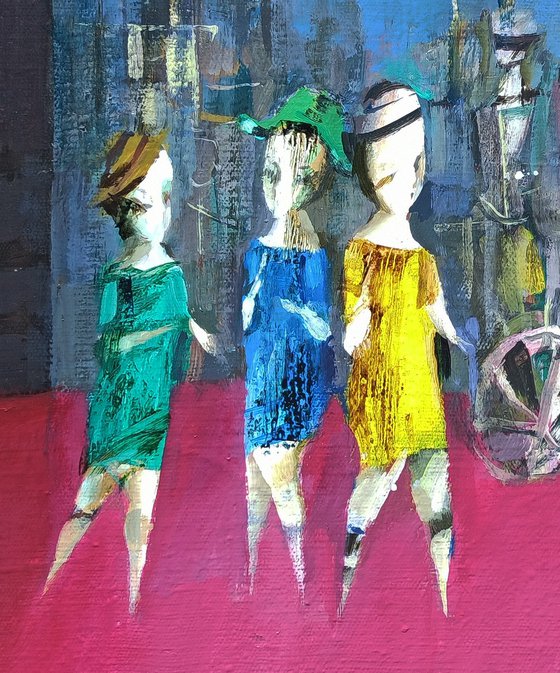 Shopping (40x50cm, oil painting, ready to hang)