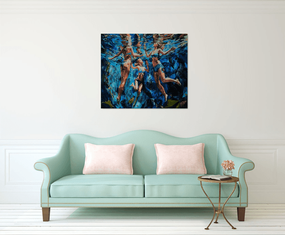 Under the water's shine