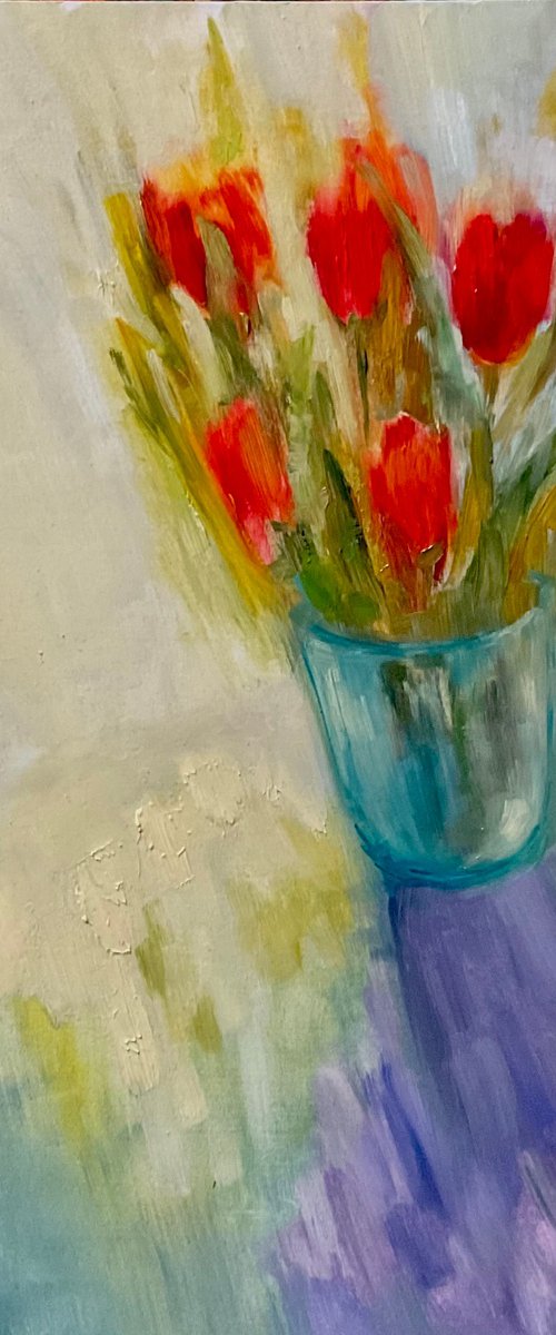 TULIPS BATHING IN THE SUNLIGHT by Vera Klimova