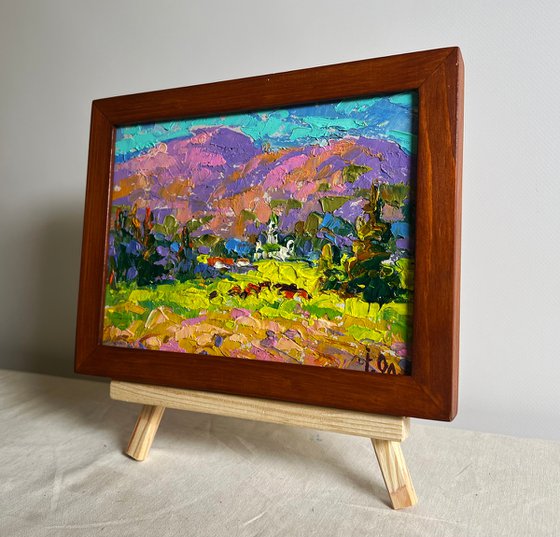 In the mountain fields