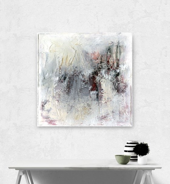 Story Keeper - Highly Textured Abstract painting by Kathy Morton Stanion