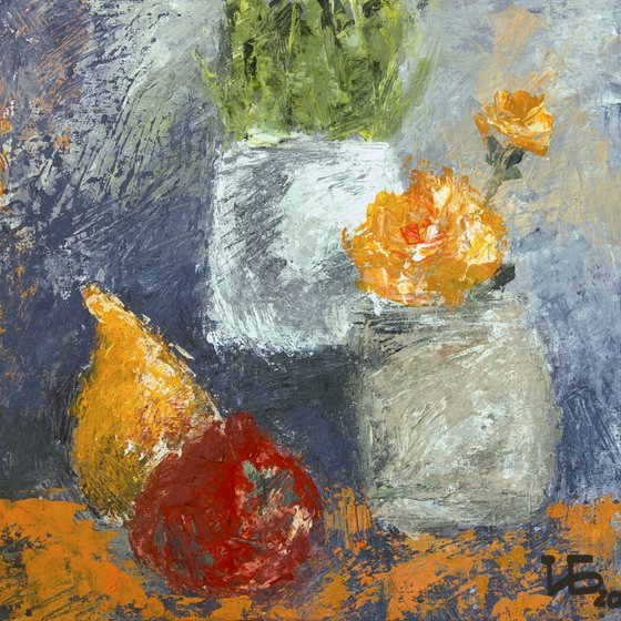 Small still life with a pomegranate