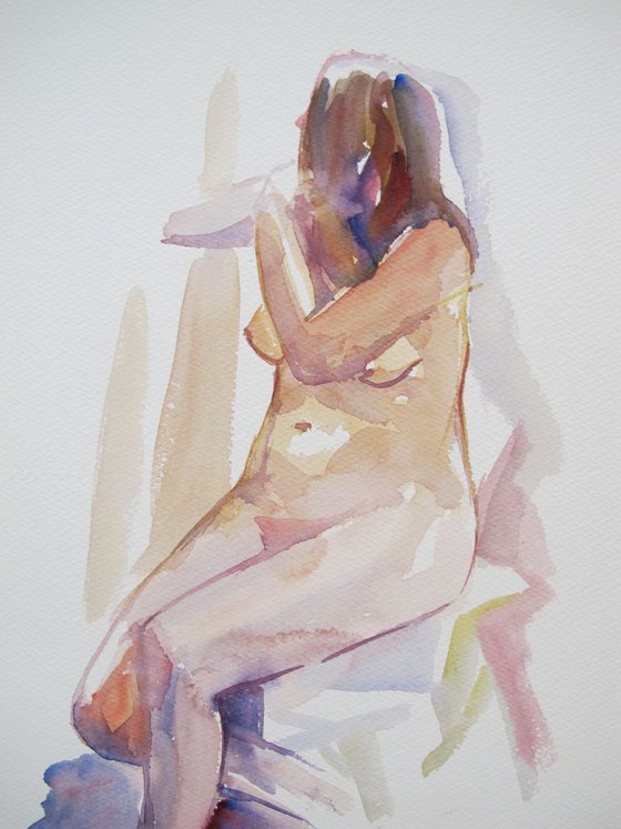 Seated female nude