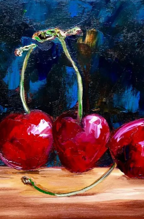 Cherries. Still life. by Olga Koval