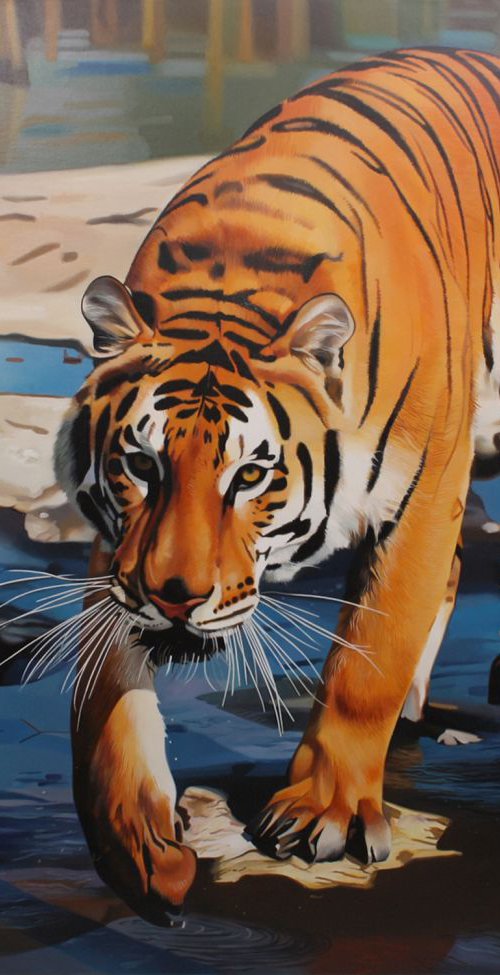 Tiger, Large painting by Valeri Tsvetkov