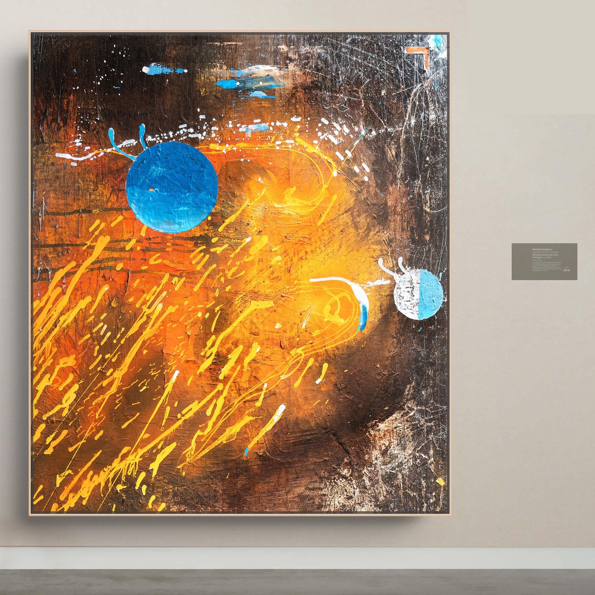 Organic Abstract Painting By Adriano Ribeiro, 24 X 28, Former Goddess, Original Artwork