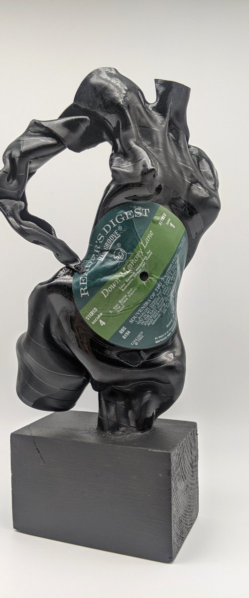 Vinyl Music Record Sculpture - "Down Memory Lane" by Seona Mason