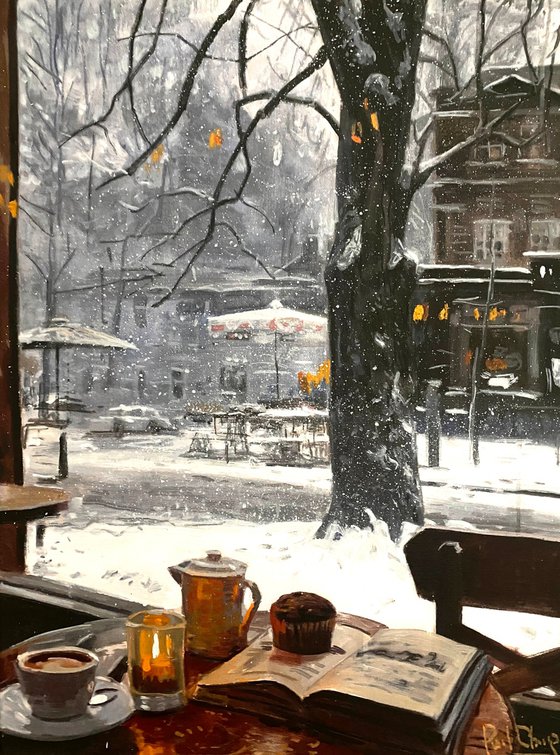 Snowfall by the Window