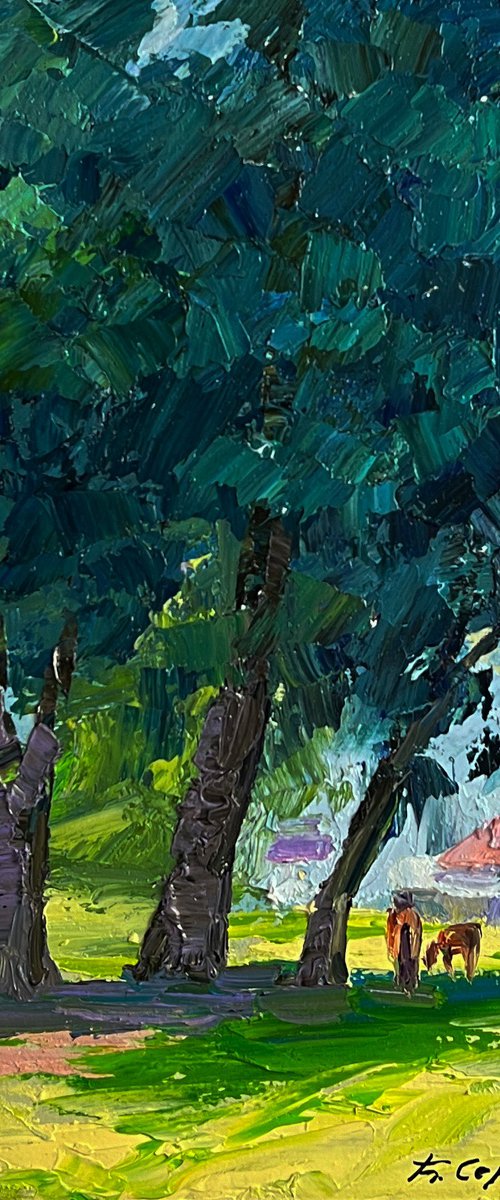Trees near the Village by Boris Serdyuk