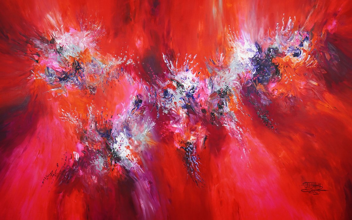 Big Red Glow Xxxl 1 By Peter Nottrott, 94 X 59, Artwork For Sale On Artfinder