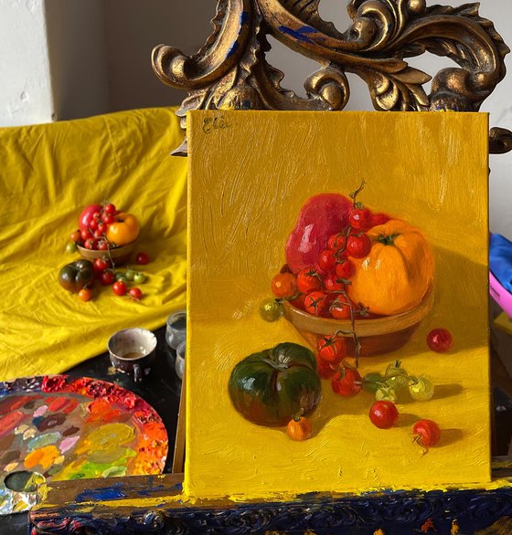 Still life with tomatoes