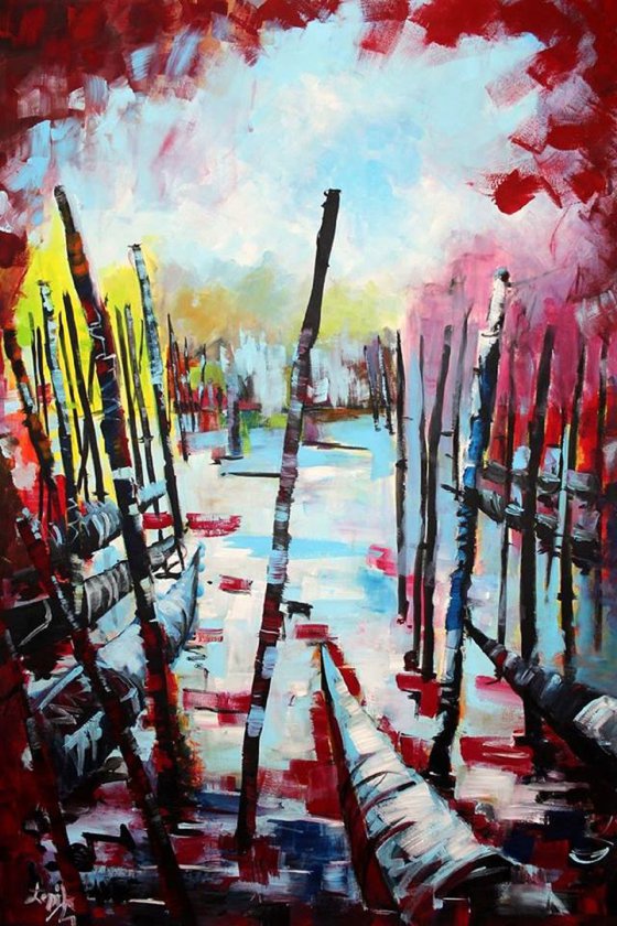 N25 Venice 2 bright acrylic on canvas 100x150cm