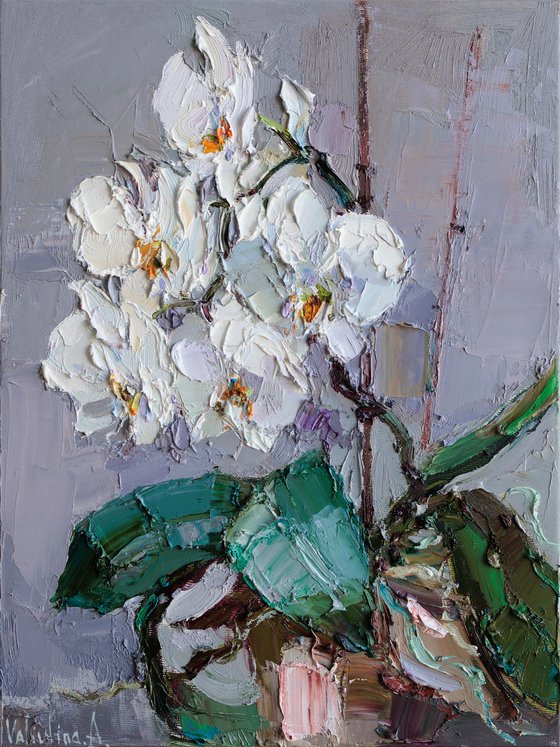 Blooming Orchid painting