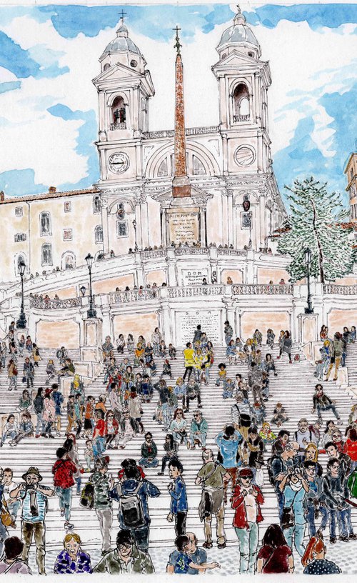 Roma, piazza di Spagna by Orlando Marin-Lopez