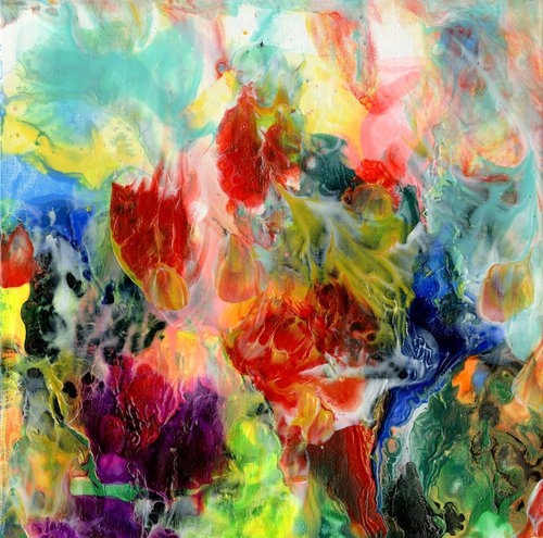Flowering Euphoria 33 - Floral Abstract Painting by Kathy Morton Stanion by Kathy Morton Stanion