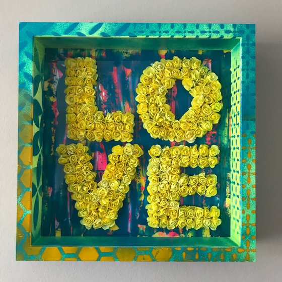 LOVE - Blue and Yellow
