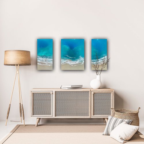 Soothing Ocean - Seascape Painting by Ana Hefco