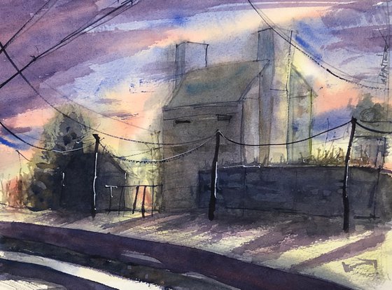 L’ultima stazione all’alba (26 x 36)