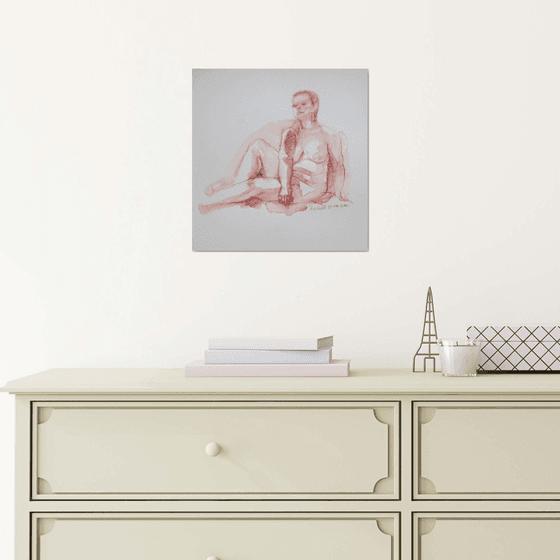 seated female nude