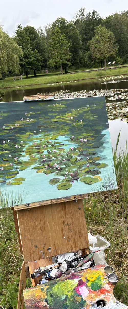 Water Lilies on the Quiet Pond by Dmitry Fedorov