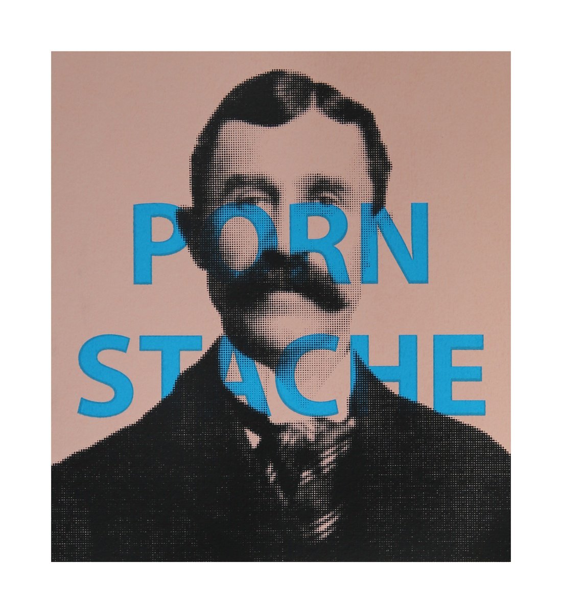 PORN STACHE (Light Pink & Brilliant Blue) by AAWatson