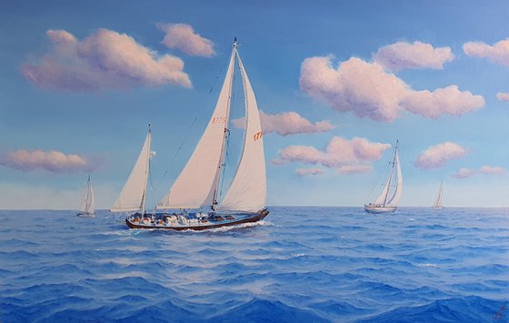 Seascape with Sailboats 27