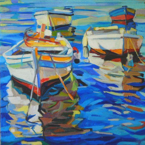 Fishing Boats 2 / 34.5 x 34.5 cm