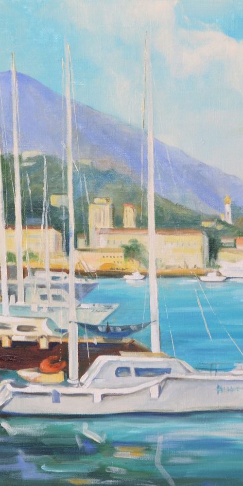 Boats near the bay by Tatyana Ambre