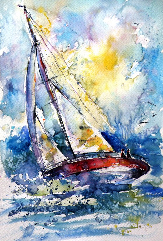 Sailboat in the wind II