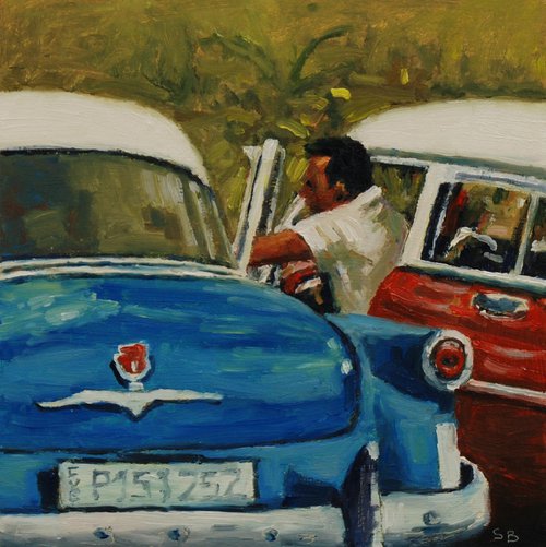 The conversation. Havana Cuba. by Stephen Brook
