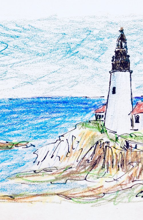 Cape May Lighthouse - sketch by Cristina Stefan