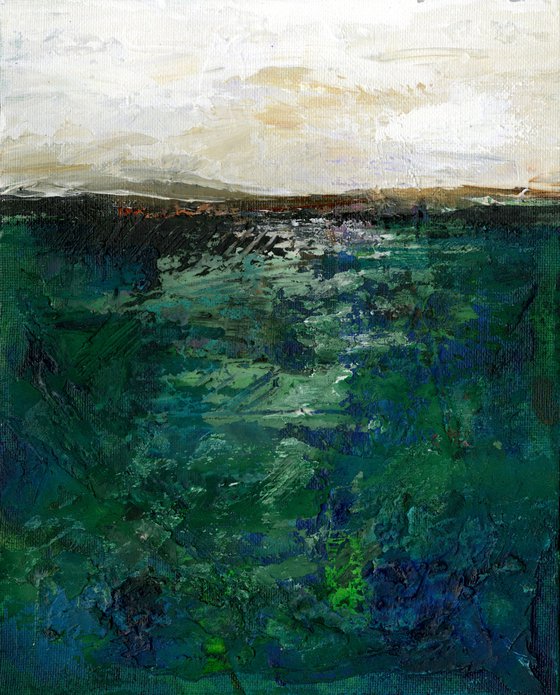 Mystical Land 193 - Textural Landscape Painting by Kathy Morton Stanion