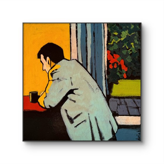Painting "Man Sitting Alone"