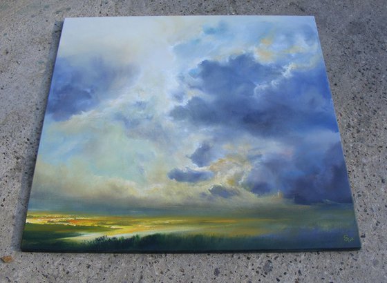 "Life Storms"  SPECIAL PRICE !!! Large Painting W100xH100cm