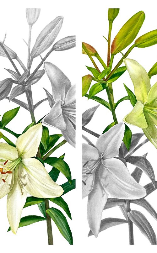 Diptych `The Edge` by Anna Lyashenko