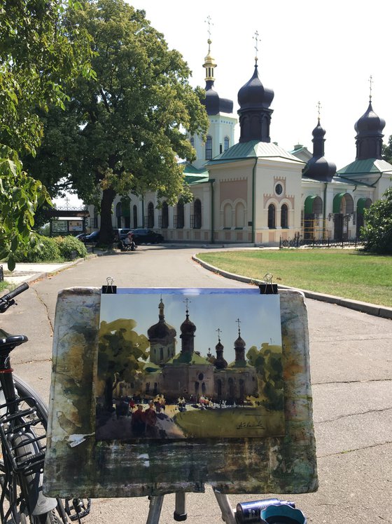 Towards the Church.  Ioninsky Monastery in Kiev