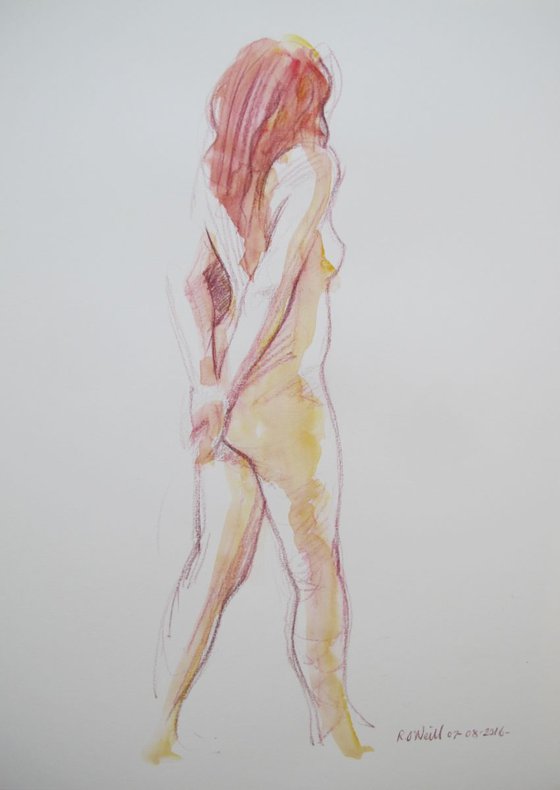 standing female nude