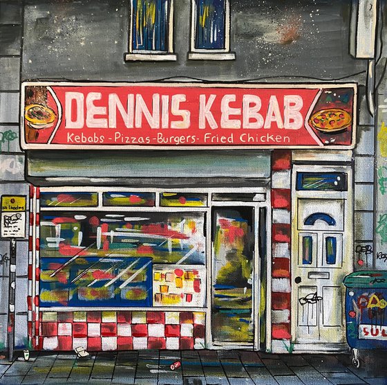 Denni’s Kebab  -  Original on canvas board
