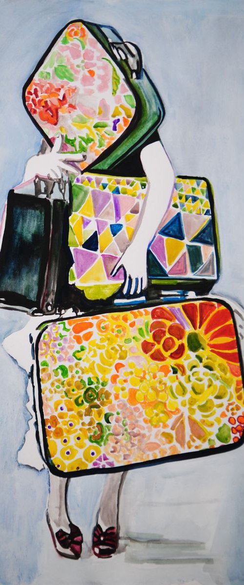 Traveler / 50 X 34 cm by Alexandra Djokic