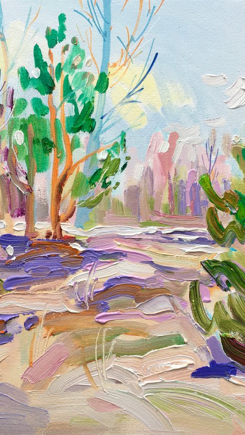Among young fir trees by Ole Karako